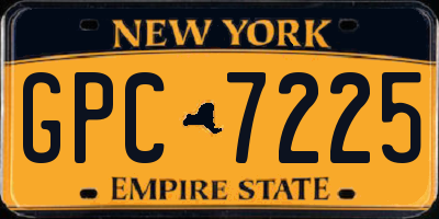 NY license plate GPC7225