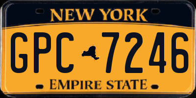 NY license plate GPC7246