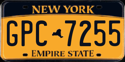 NY license plate GPC7255