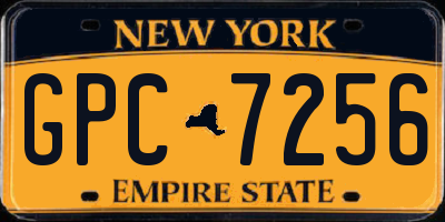 NY license plate GPC7256