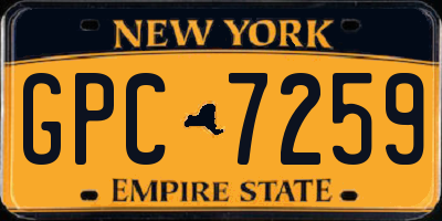 NY license plate GPC7259
