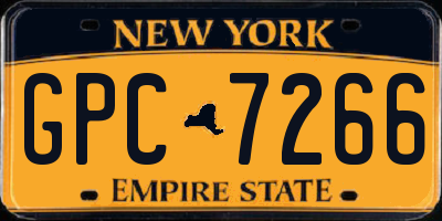 NY license plate GPC7266
