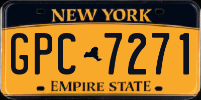 NY license plate GPC7271