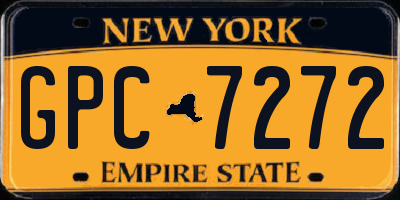 NY license plate GPC7272