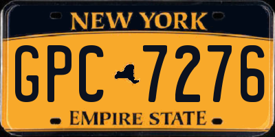NY license plate GPC7276