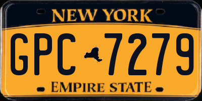 NY license plate GPC7279