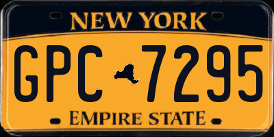 NY license plate GPC7295