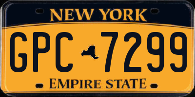 NY license plate GPC7299