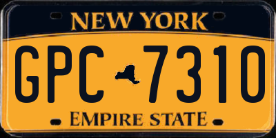NY license plate GPC7310