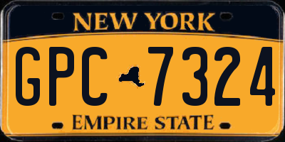 NY license plate GPC7324