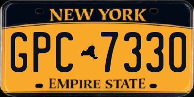 NY license plate GPC7330