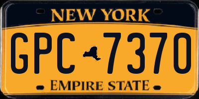 NY license plate GPC7370