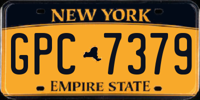 NY license plate GPC7379