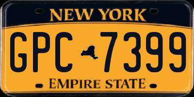 NY license plate GPC7399