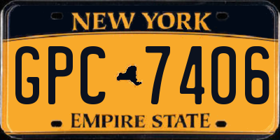 NY license plate GPC7406