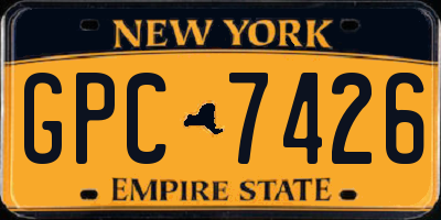 NY license plate GPC7426