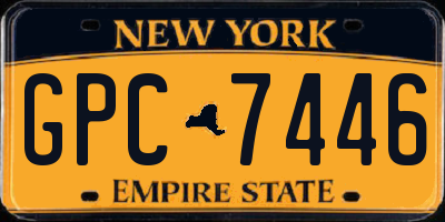 NY license plate GPC7446