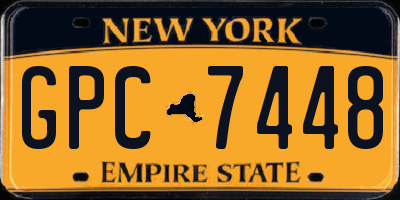 NY license plate GPC7448