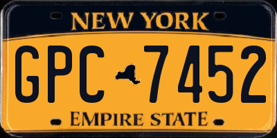 NY license plate GPC7452