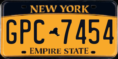 NY license plate GPC7454