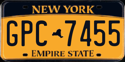 NY license plate GPC7455