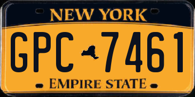 NY license plate GPC7461