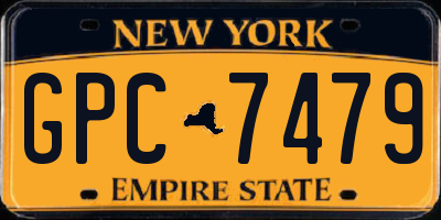 NY license plate GPC7479