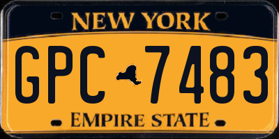 NY license plate GPC7483