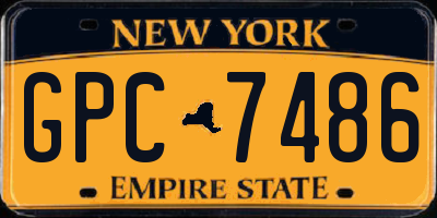 NY license plate GPC7486
