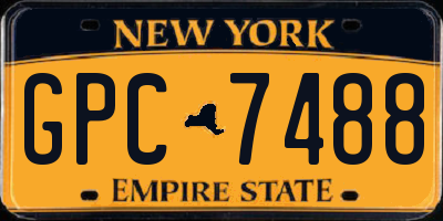 NY license plate GPC7488