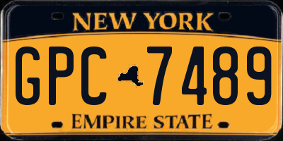 NY license plate GPC7489