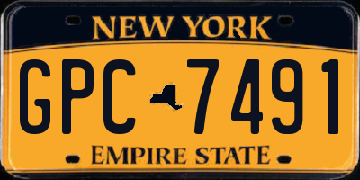 NY license plate GPC7491