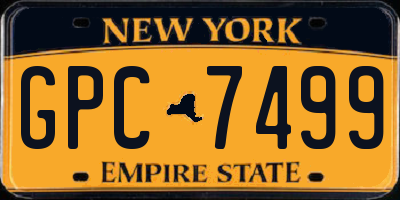 NY license plate GPC7499