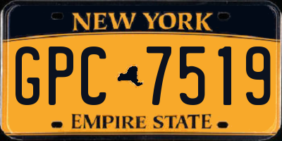 NY license plate GPC7519