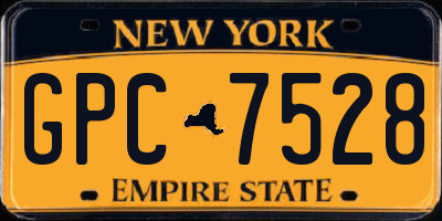 NY license plate GPC7528