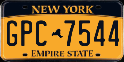NY license plate GPC7544