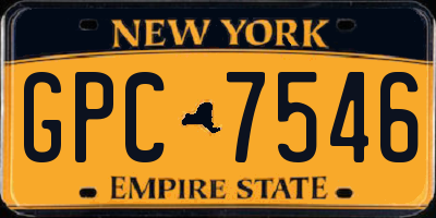 NY license plate GPC7546