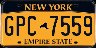 NY license plate GPC7559