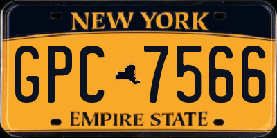 NY license plate GPC7566
