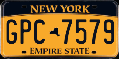 NY license plate GPC7579