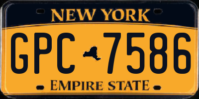 NY license plate GPC7586