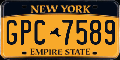 NY license plate GPC7589