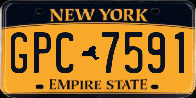 NY license plate GPC7591
