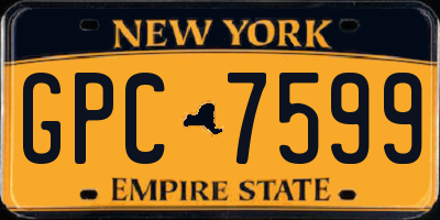 NY license plate GPC7599