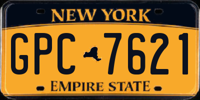 NY license plate GPC7621