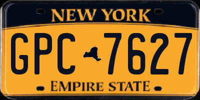 NY license plate GPC7627
