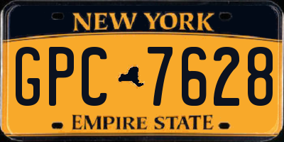 NY license plate GPC7628