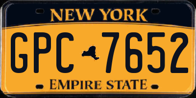 NY license plate GPC7652
