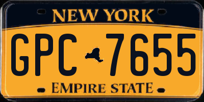 NY license plate GPC7655