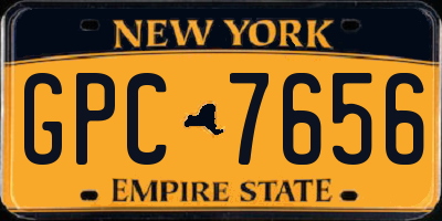 NY license plate GPC7656